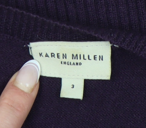 Womens UK Size M Karen Millen Purple Pullover Jumper