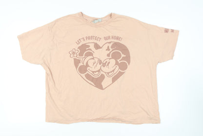 Womens UK Size 2XL Disney Beige  T-Shirt