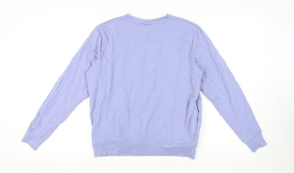 Fila Women's Purple Sweatshirt, M, Cotton Jersey Crew Neck