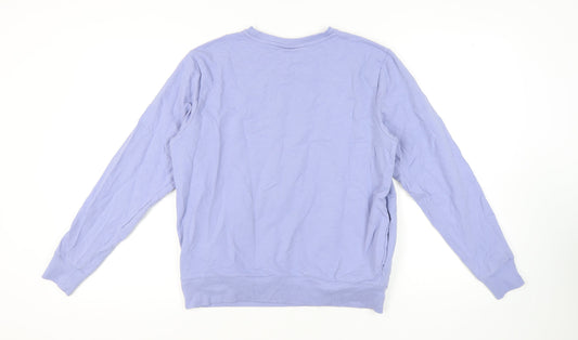 Fila Women's Purple Sweatshirt, M, Cotton Jersey Crew Neck