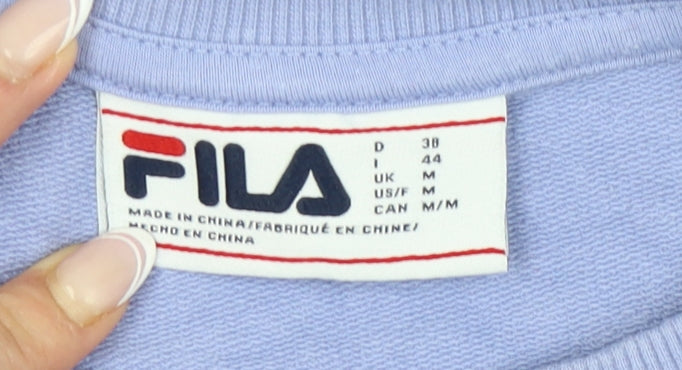 Fila Women's Purple Sweatshirt, M, Cotton Jersey Crew Neck