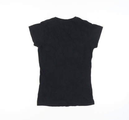 Disney Women's Black S Cartoon T-Shirt
