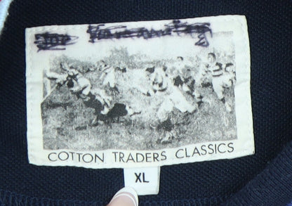 Cotton Traders Men's Blue Polo Shirt XL