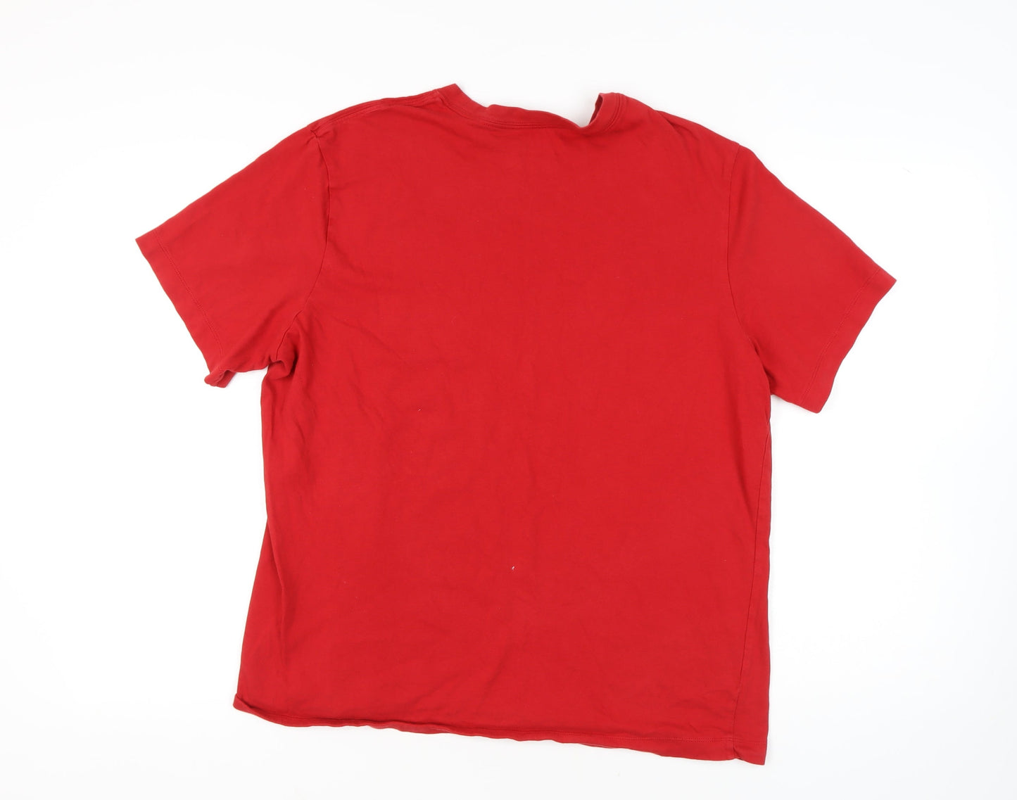 Jordan Men's Red XL Cotton Crew Neck T-Shirt