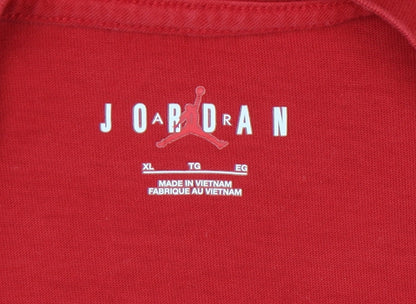 Jordan Men's Red XL Cotton Crew Neck T-Shirt