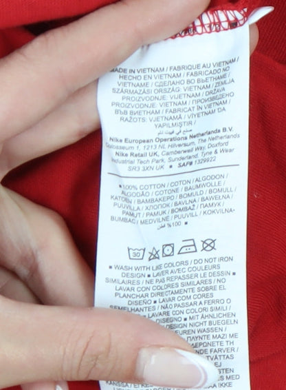 Jordan Men's Red XL Cotton Crew Neck T-Shirt