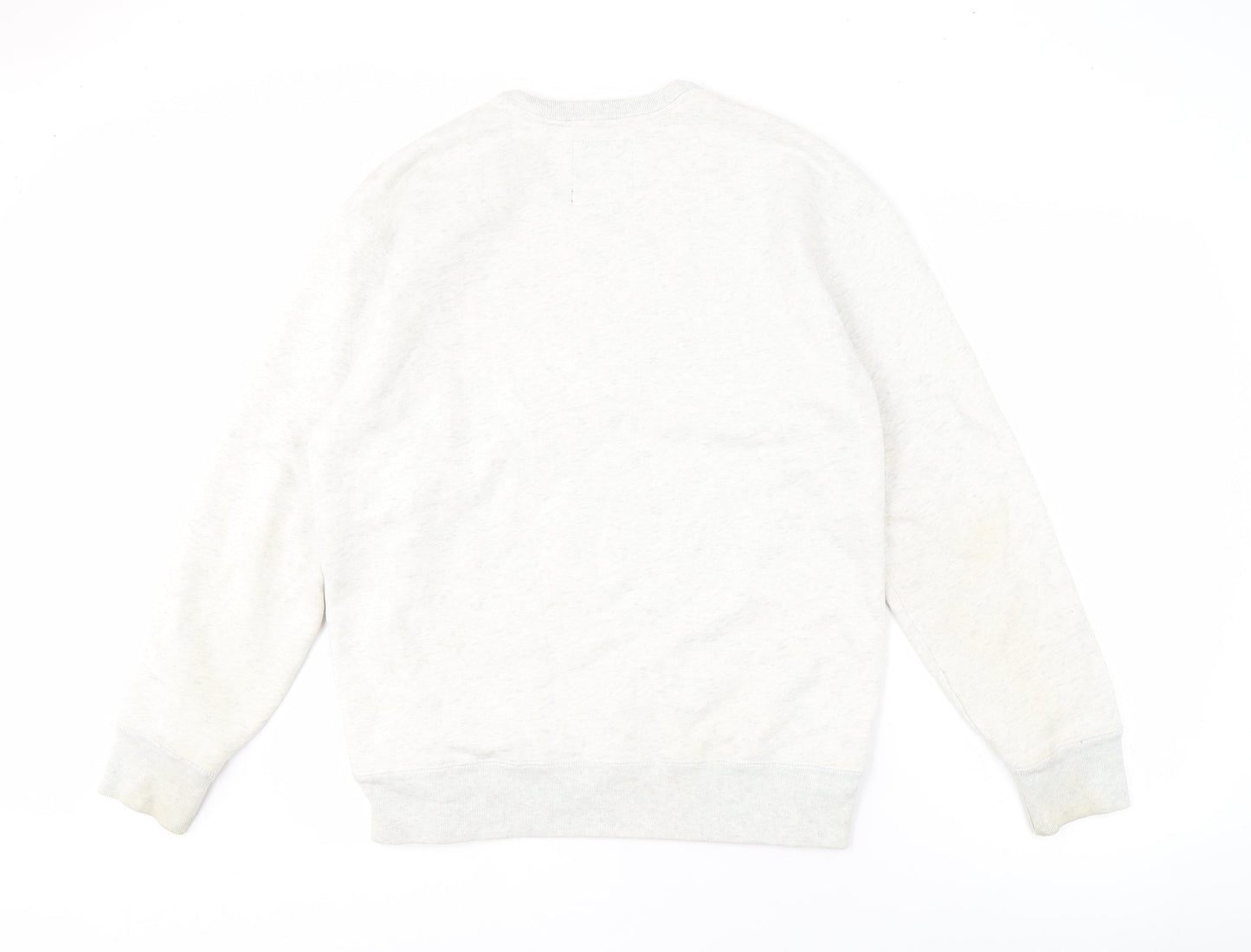 Mens UK Size M Hollister White Pullover Sweatshirt