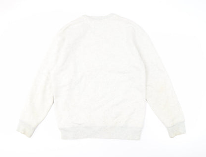 Mens UK Size M Hollister White Pullover Sweatshirt