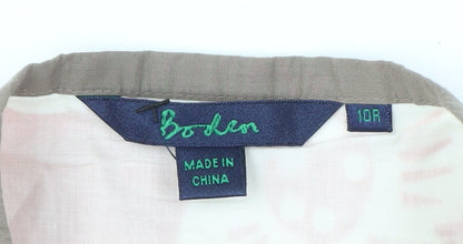 Boden Women's Red Floral A-Line Midi Skirt Size 10