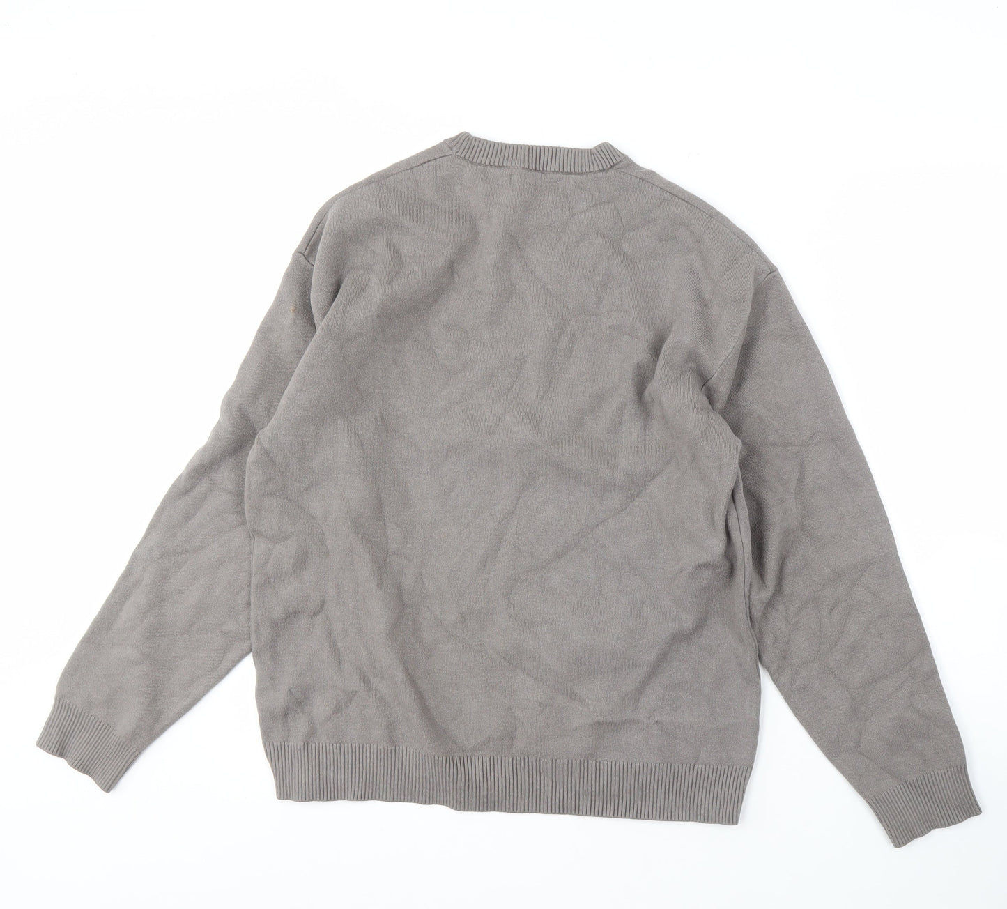 Zara Men’s Grey Pullover Jumper, Size M, Crew Neck