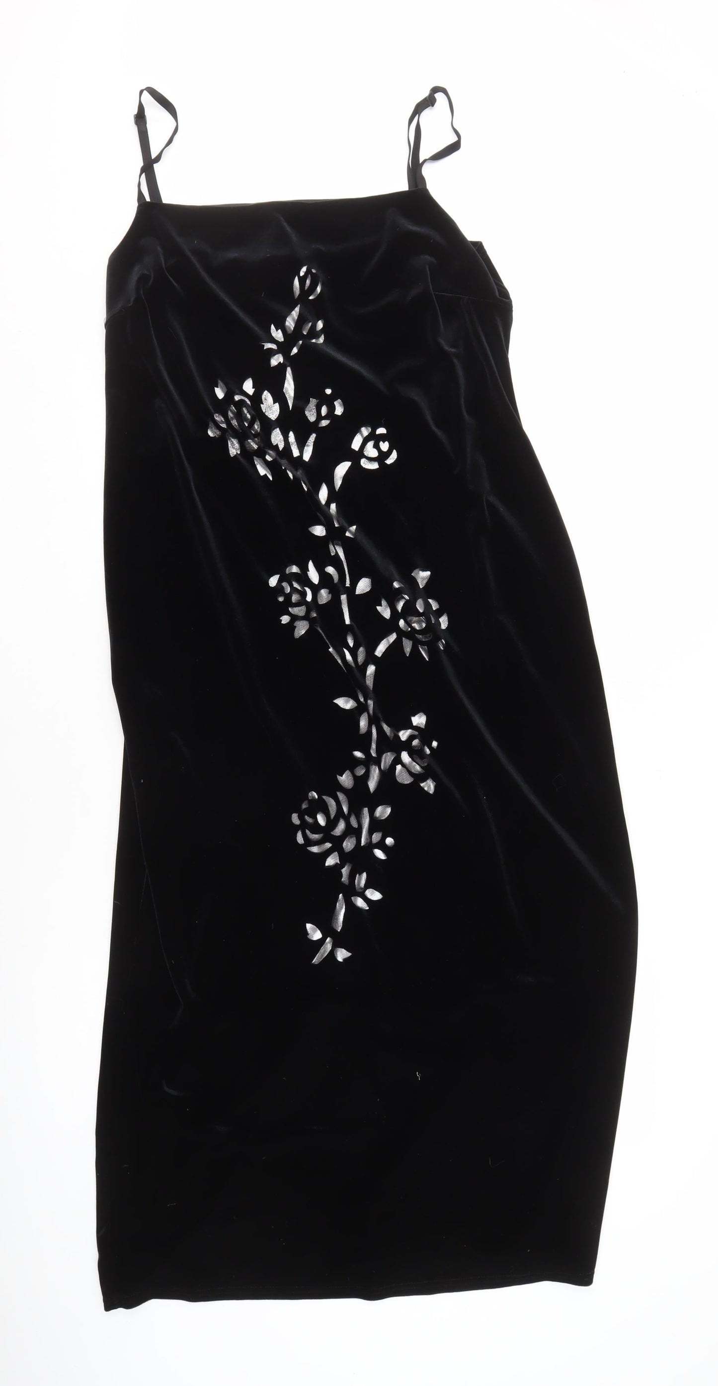 Debenhams Women’s Black Floral Slip Dress Size 18