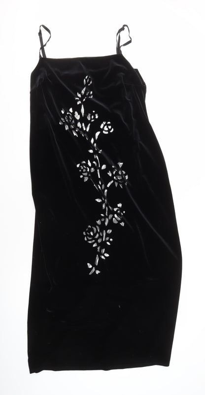 Debenhams Women’s Black Floral Slip Dress Size 18