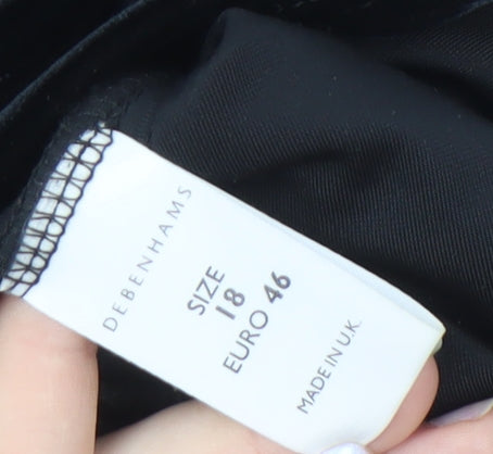 Debenhams Women’s Black Floral Slip Dress Size 18