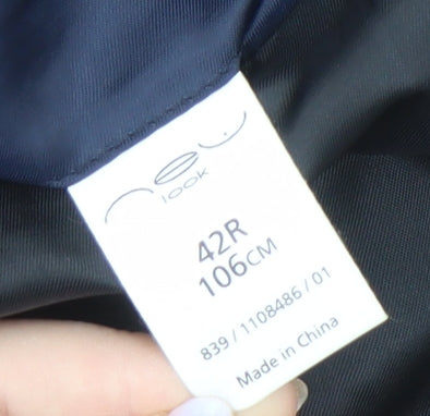 New Look Men's Black Regular Fit Shawl Blazer 42R