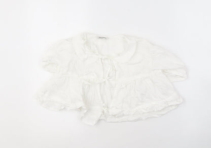 Womens UK Size 10 Monki White  Blouse