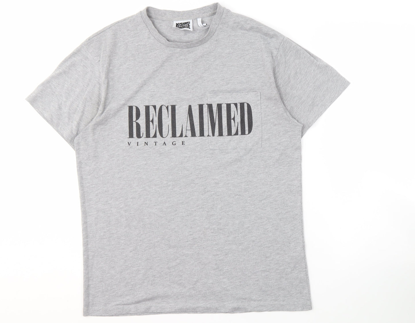 Reclaimed Vintage Grey Crew Neck Men's T-Shirt M