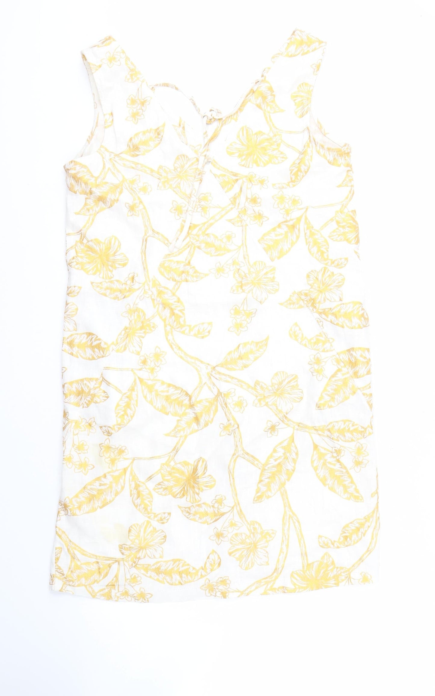 Next Women's Yellow Floral Dress Size 10