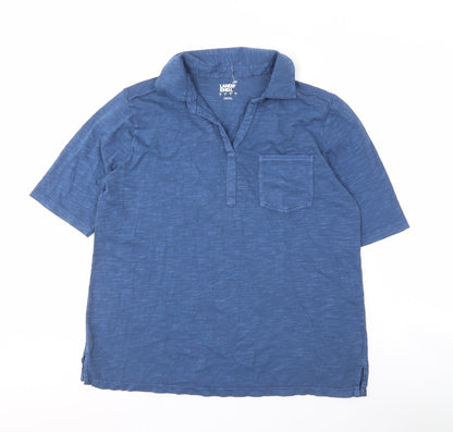 Lands' End Men's Blue Collared T-Shirt M