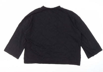 Womens UK Size S Topshop Black Basic T-Shirt