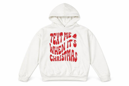 Destination Girls White Pullover Hoodie, Christmas Graphic, Size 12