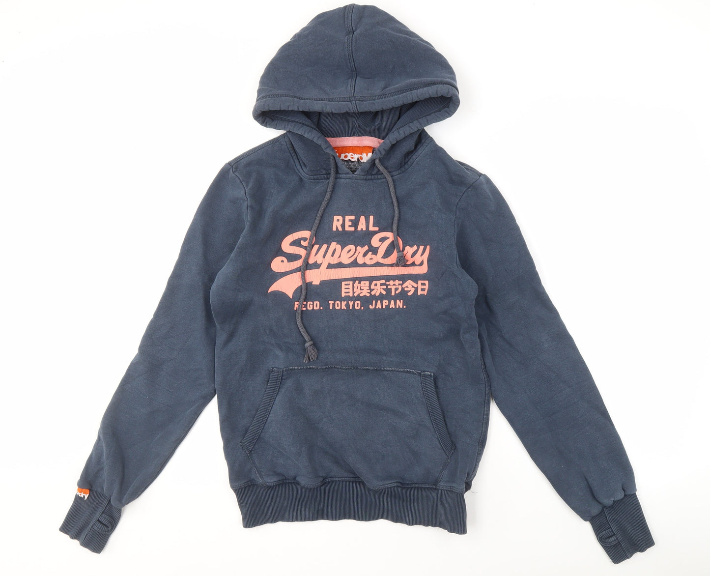 Superdry Women's Blue Pullover Hoodie, M, Logo