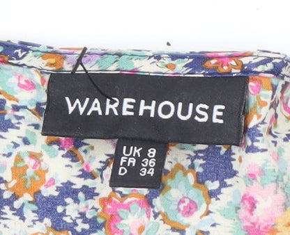 Warehouse Women’s Floral Playsuit Multicoloured Size 8