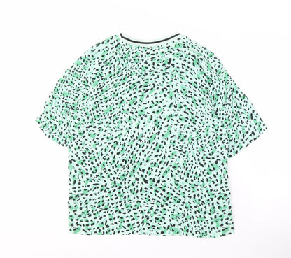 Womens UK Size 10 InWear Green Basic T-Shirt