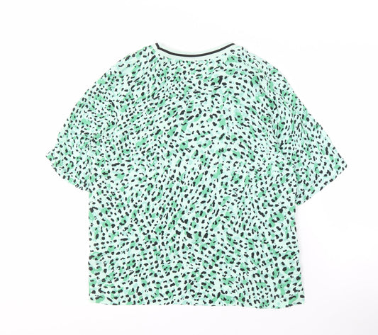 Womens UK Size 10 InWear Green Basic T-Shirt