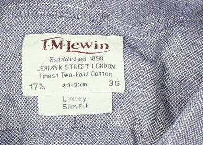 T.M. Lewin Men's Blue Slim Fit Shirt Size 36