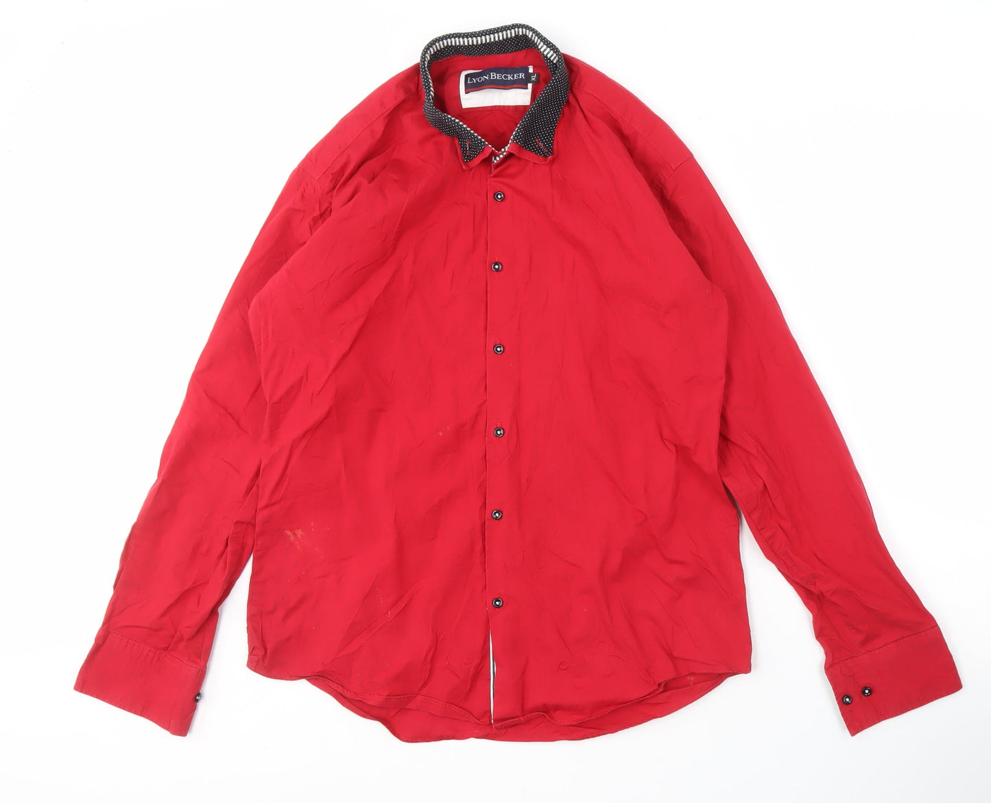 Lyon Becker Men's XL Red Button-Up Shirt