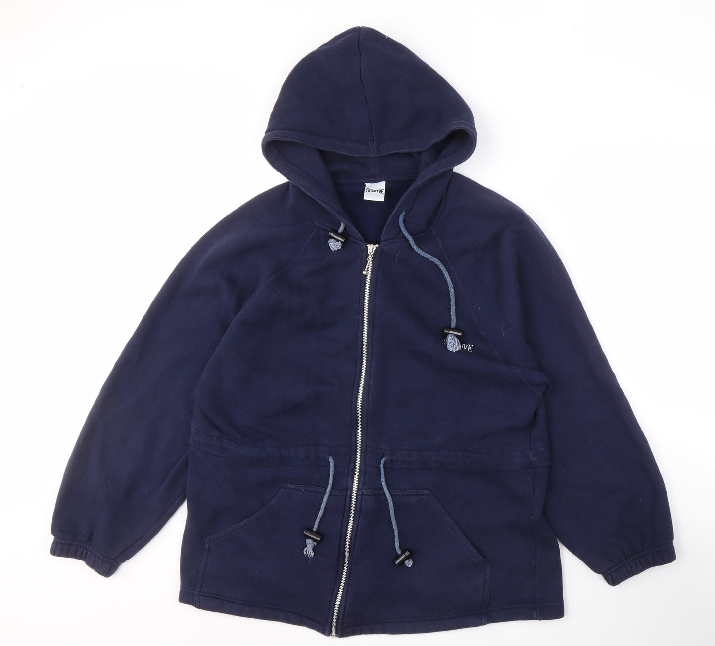 Sportive Blue Unisex Full Zip Hoodie, Size 10-12