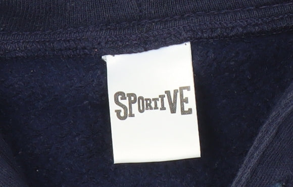 Sportive Blue Unisex Full Zip Hoodie, Size 10-12