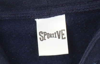 Sportive Blue Unisex Full Zip Hoodie, Size 10-12