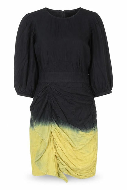 Warehouse Women's Black & Yellow Petite Dress, Size 6