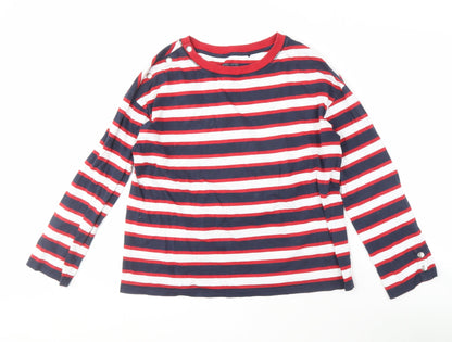 Esprit Women's Multicoloured Striped T-Shirt, Size L