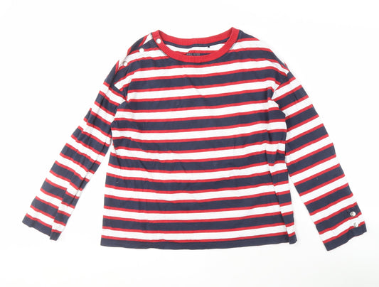 Esprit Women's Multicoloured Striped T-Shirt, Size L