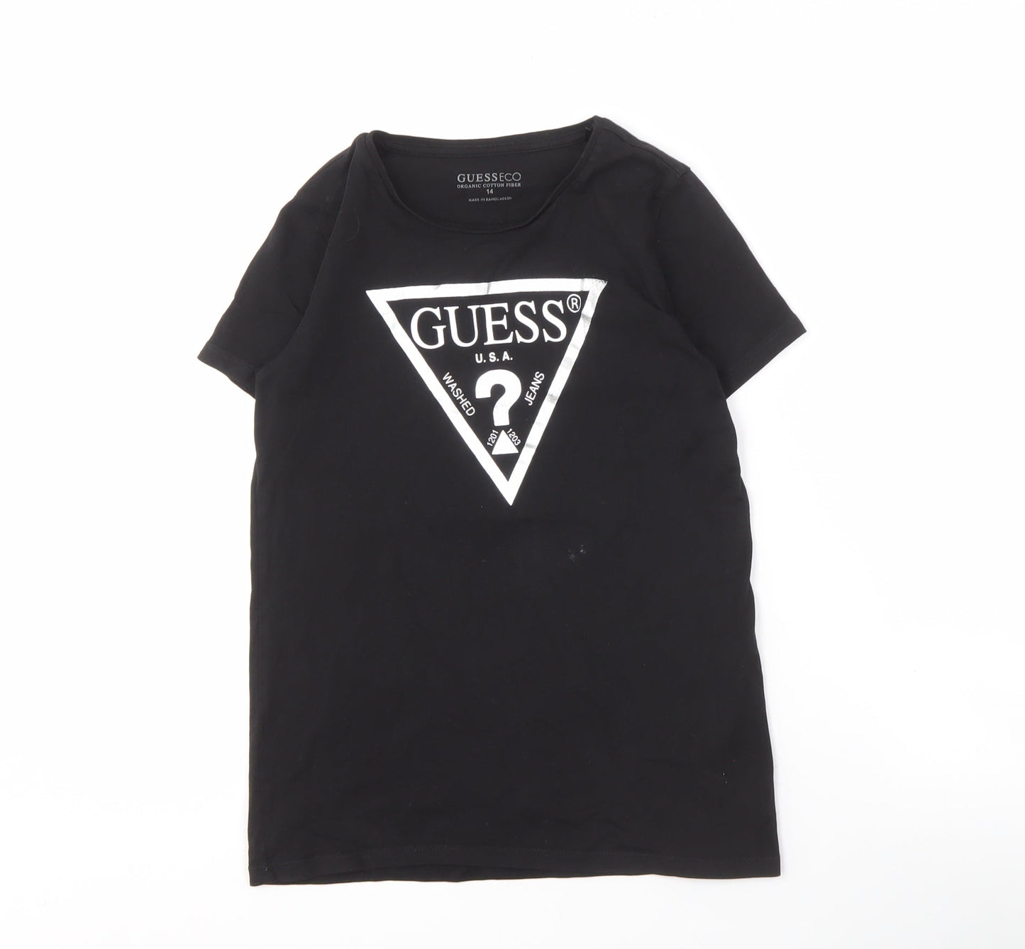 Guess Women's Black T-Shirt Size 14 Casual Wear