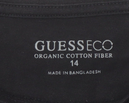 Guess Women's Black T-Shirt Size 14 Casual Wear