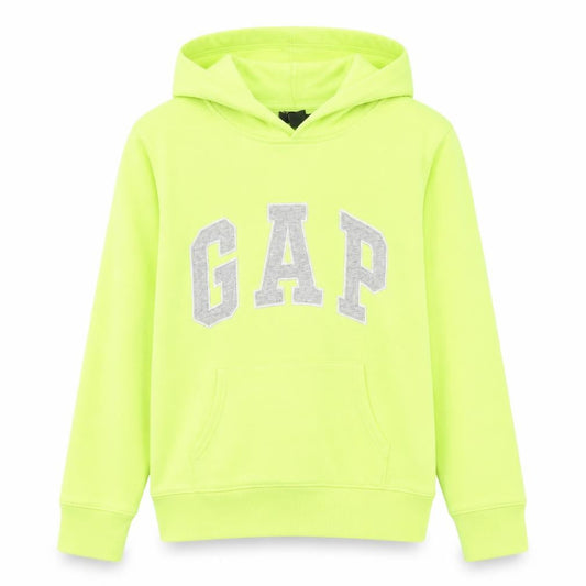 Gap Girls Green Pullover Hoodie - 12 Years, Logo, Long Sleeve