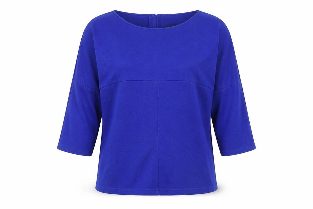 Womens UK Size 12 Betty Barclay Blue Basic Blouse
