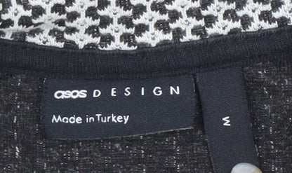 Mens UK Size M ASOS DESIGN Grey 1/2 Zip Sweatshirt