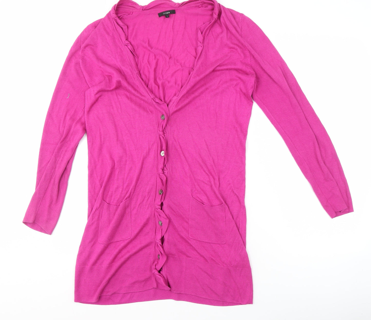 Womens UK Size L Linea Pink Cardigan Jumper