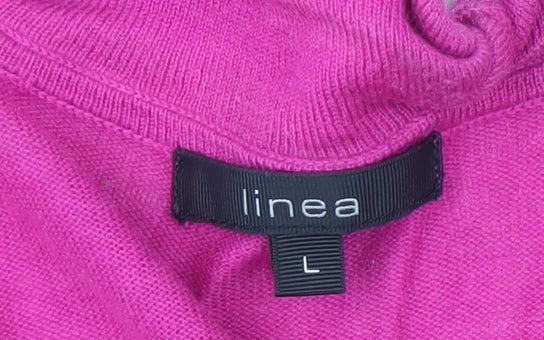 Womens UK Size L Linea Pink Cardigan Jumper