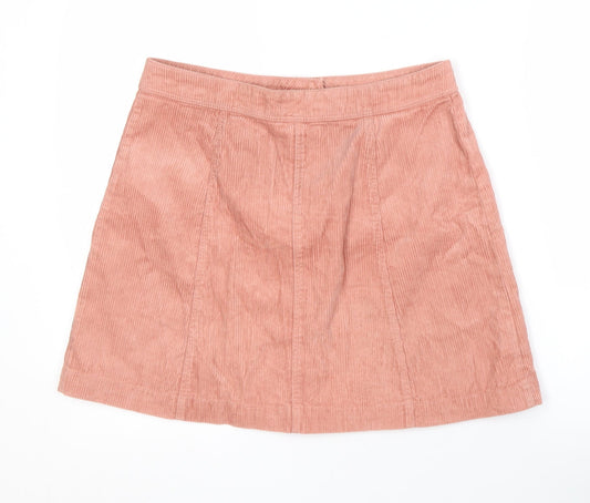 H&M Women’s Pink Corduroy A-Line Skirt Size 12