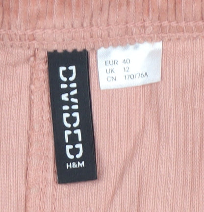H&M Women’s Pink Corduroy A-Line Skirt Size 12