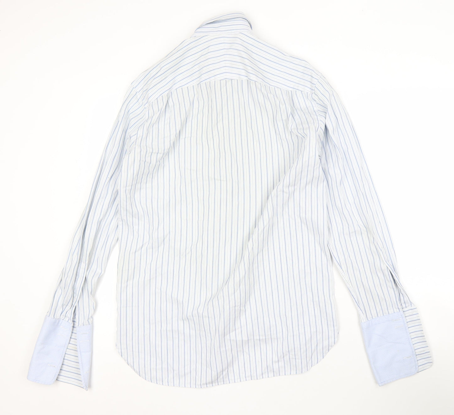 Jaeger Men's Blue Striped Button-Up Shirt