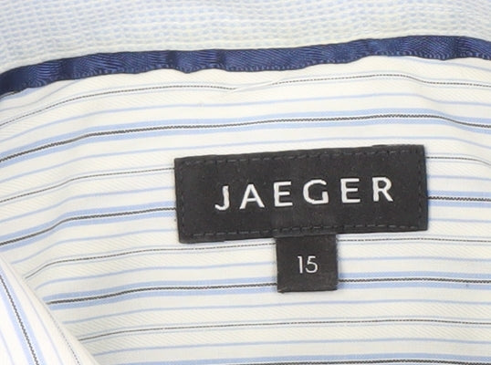 Jaeger Men's Blue Striped Button-Up Shirt