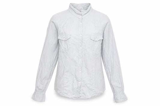 Funky Staff Women's Grey Button-Up Shirt, Size S