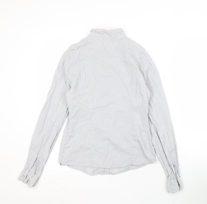 Funky Staff Women's Grey Button-Up Shirt, Size S