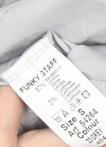 Funky Staff Women's Grey Button-Up Shirt, Size S